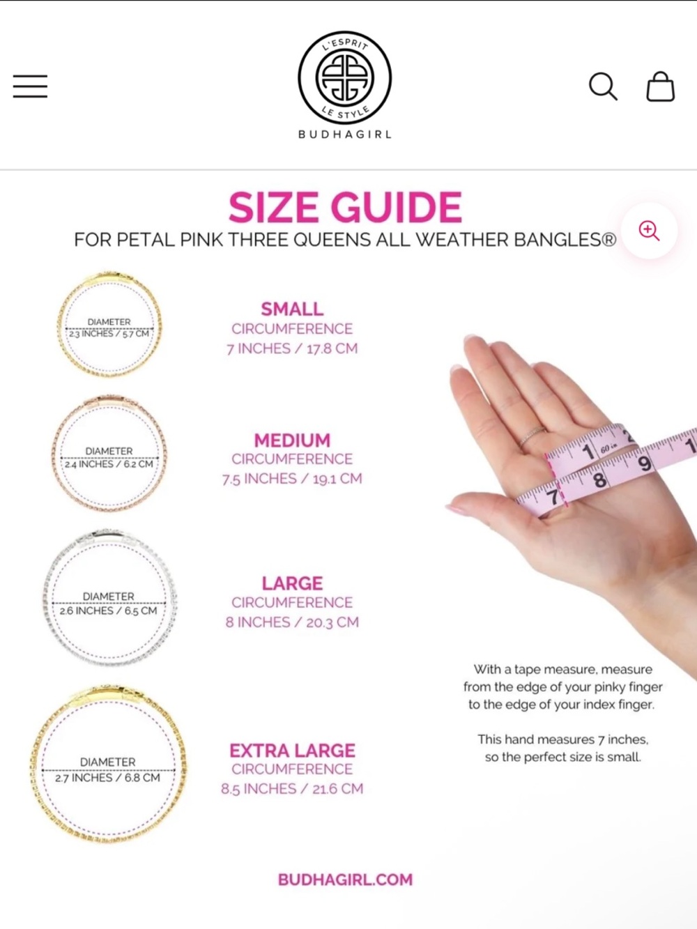 ✨New In Box BuDhaGirl Petal Pink Three Queens All Weather Bangles Set Small✨ - Picture 13 of 15